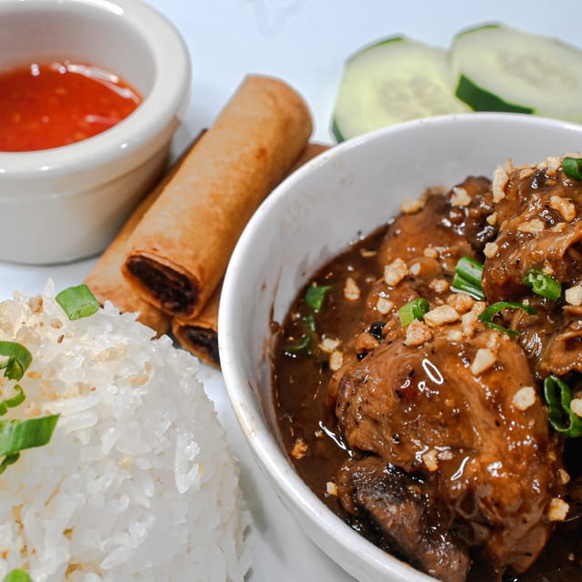 Chicken Adobo Plate.
