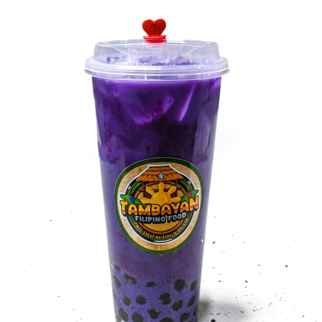Ube Milk Tea with Boba.
